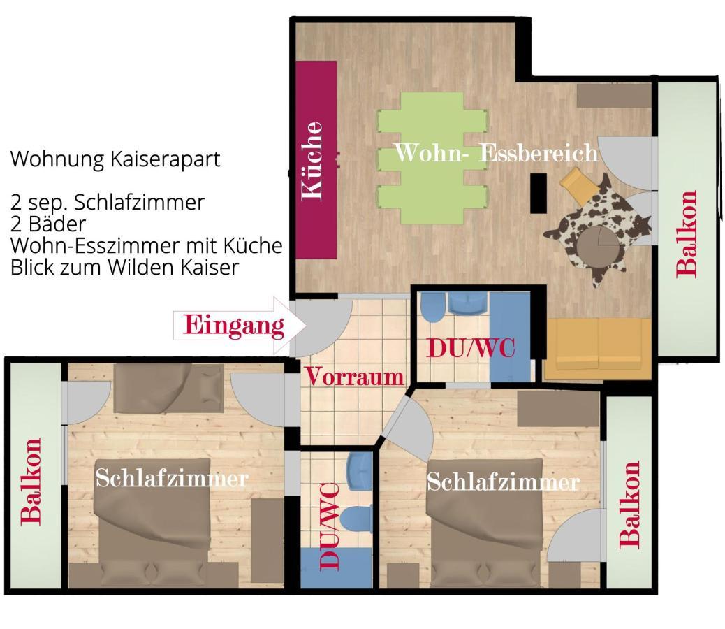 Kaiserapart Ellmau Zentrum エクステリア 写真